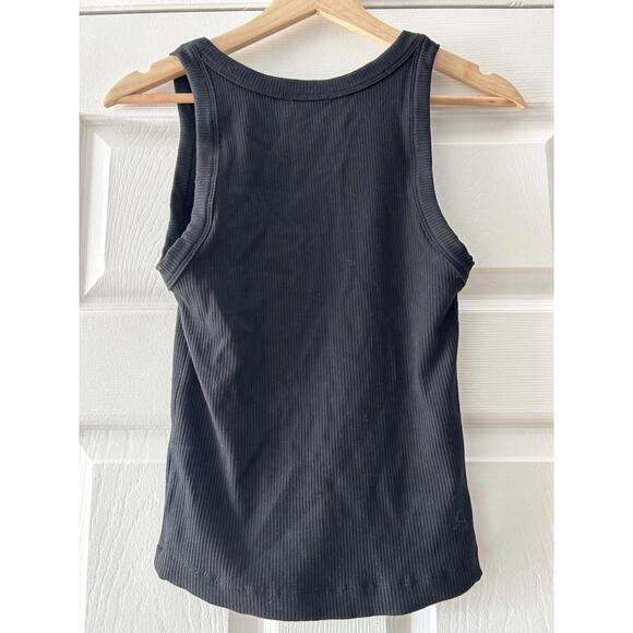 PISTOLA Scoop Neck Ribbed Noir Black Small Tank Top NWT - Picture 2 of 4